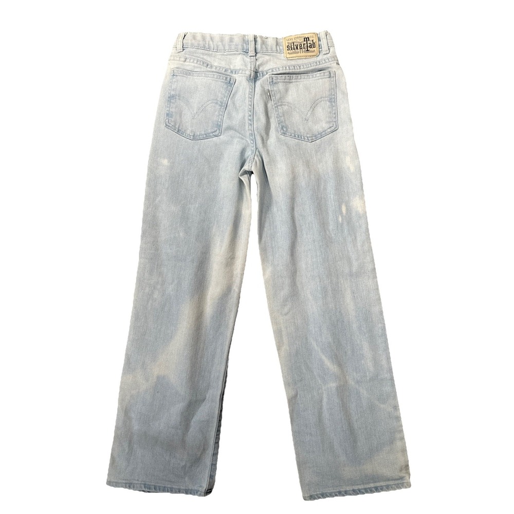 Levi Strauss & Co Silver Tab Baggy Light Wash Jeans Girls 14 Acid Denim Y2K Teen